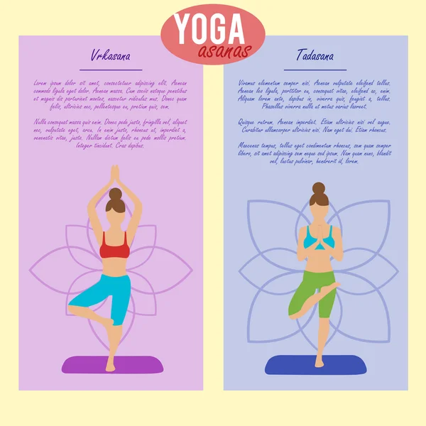 Banner mit Yoga — Stockvektor