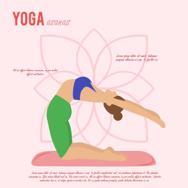 Yoga asana kızın yaptığı