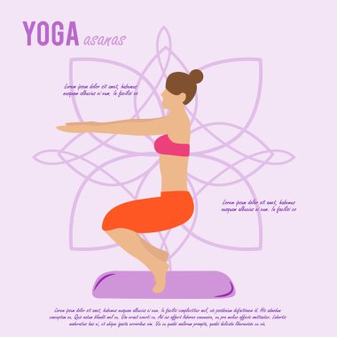 Yoga asana kızın yaptığı