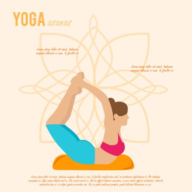 Yoga asana kızın yaptığı