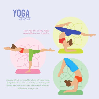 Yoga asana kızın yaptığı