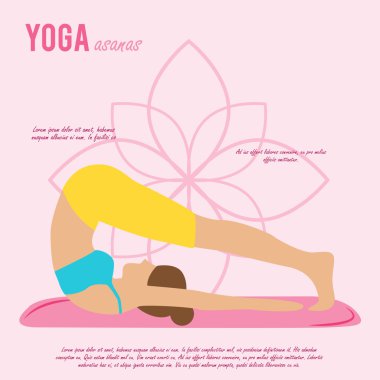 Yoga asana kızın yaptığı