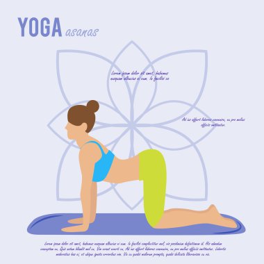 Yoga asana kızın yaptığı