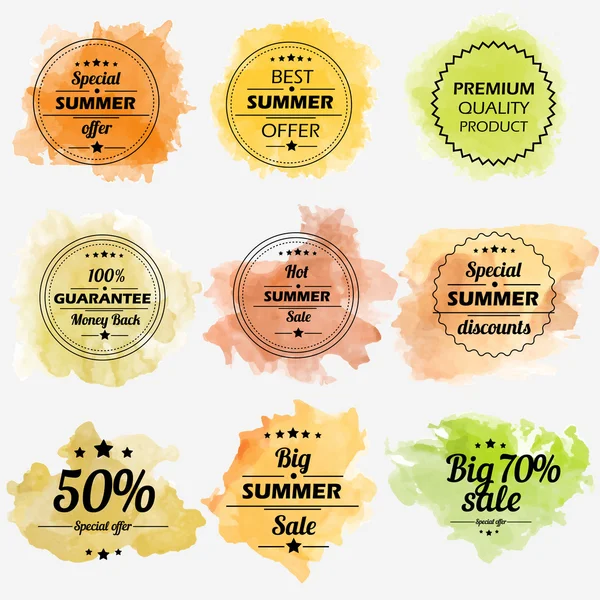 Zomer aanbieding set — Stockvector