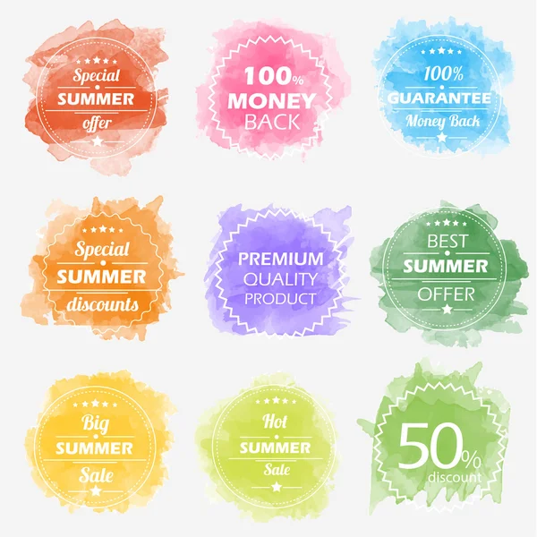 Summer offer set — Stock Vector