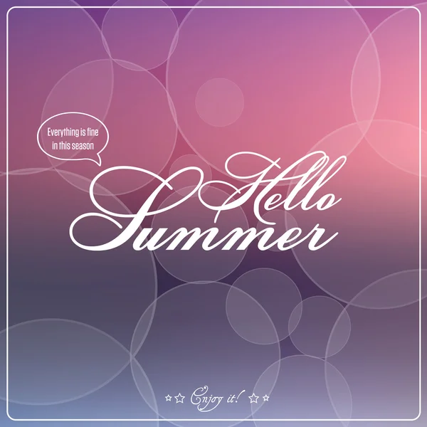 Hallo sommer design — Stockvektor