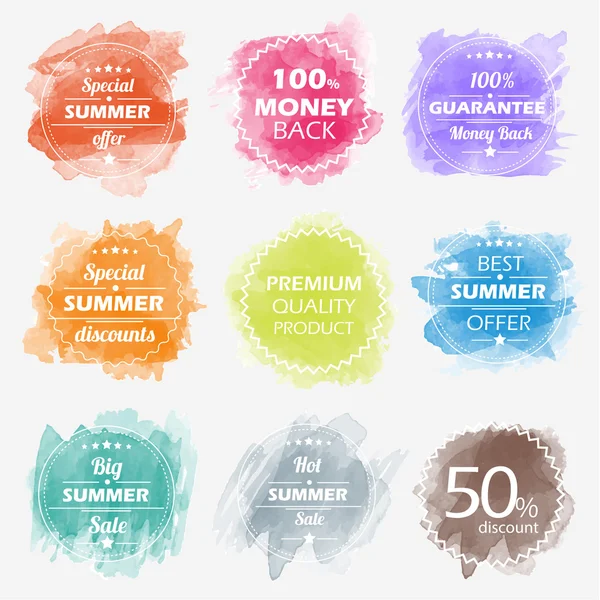 Summer offer set — Stock Vector