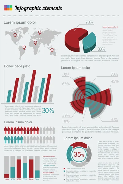 Set infografische elementen — Stockvector