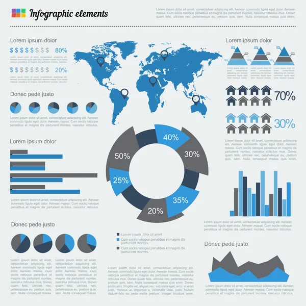 Uppsättning infografiska element — Stock vektor