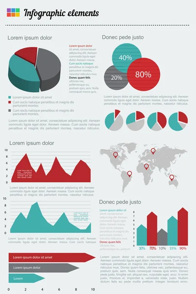 Uppsättning infografiska element — Stock vektor