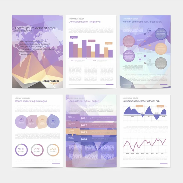 一套信息图表模板 — 图库矢量图片