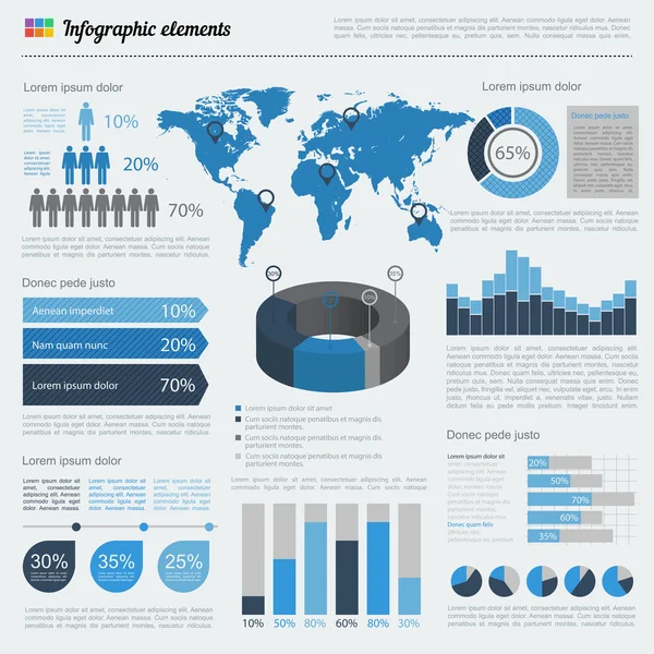 Uppsättning infografiska element — Stock vektor