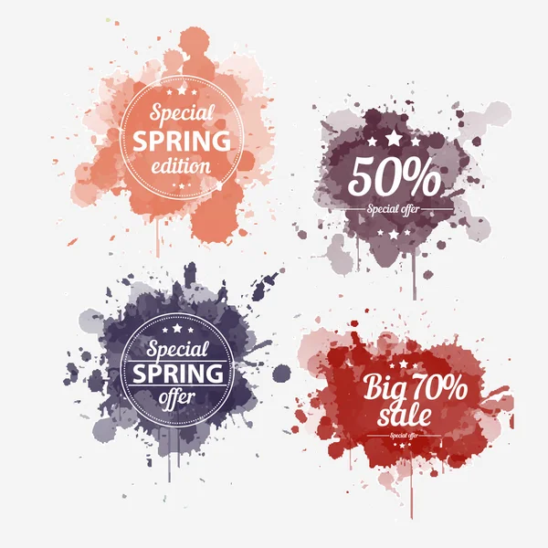 Conjunto de oferta primavera — Vector de stock