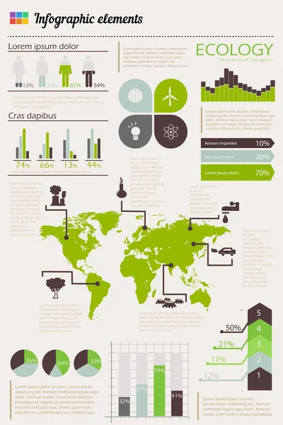 Ekologi infographics set — Stock vektor