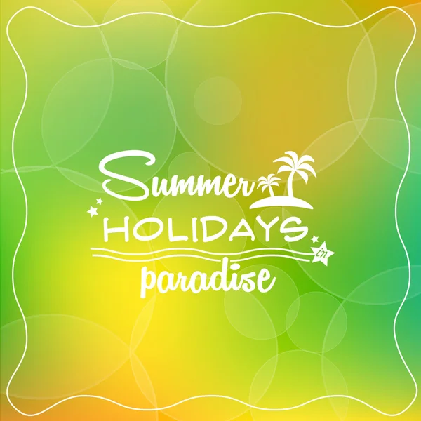 Summer holidays in paradise — Stock Vector