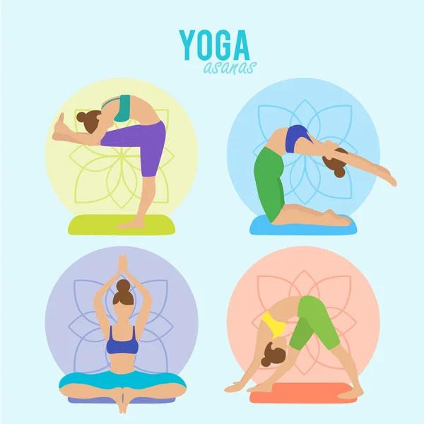 Yoga asana kızın yaptığı