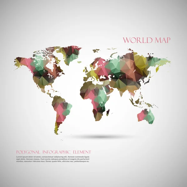 World Map Vector Illustration In Polygonal Style — Stock Vector © Kluva