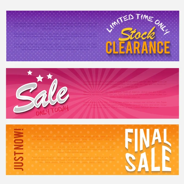 Verkoopbanners — Stockvector