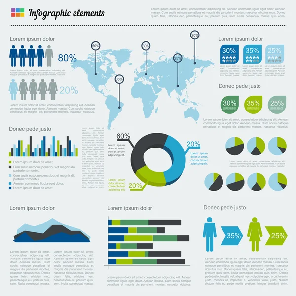 Uppsättning infografiska element — Stock vektor