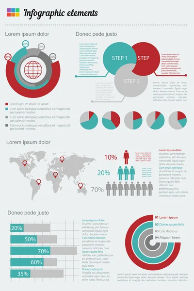 Uppsättning infografiska element — Stock vektor