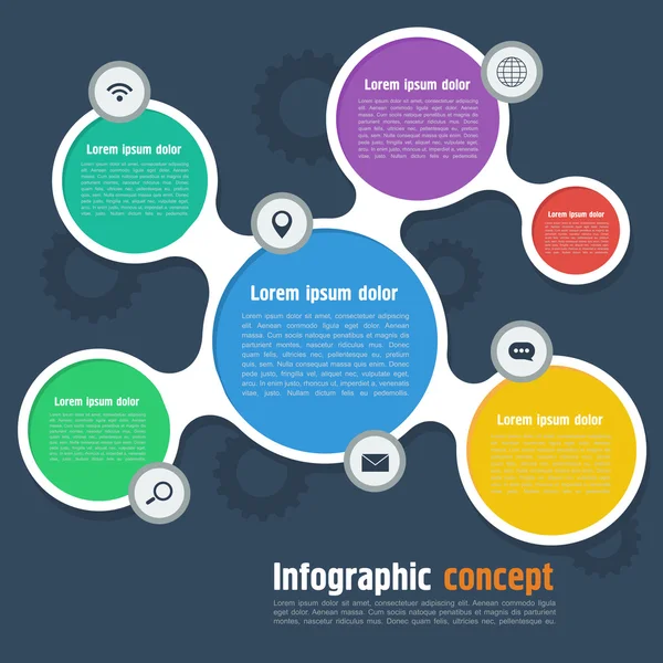 Desain templat infografis - Stok Vektor