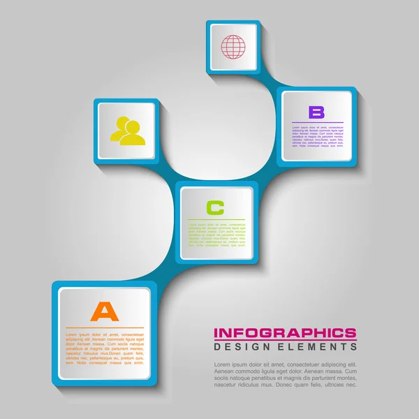इन्फोग्राफिक टेम्पलेट डिजाइन — स्टॉक वेक्टर