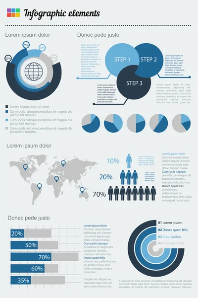 Uppsättning infografiska element — Stock vektor