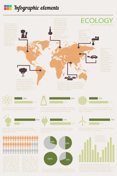 Ekologi infographics set — Stock vektor