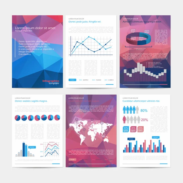 一套信息图表模板 — 图库矢量图片