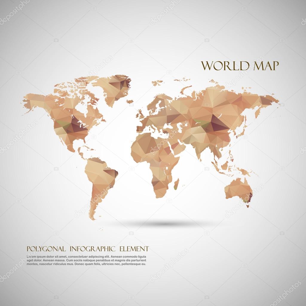 polygonal world map