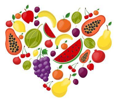 Büyük meyve Icons set