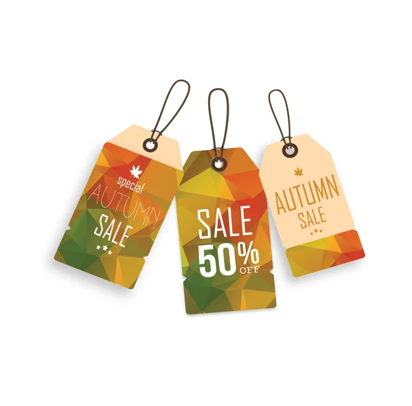 Autumn sale tags — Stock Vector