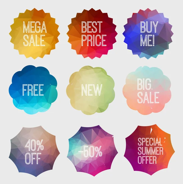 Shopping and Discount Stickers — Stock Vector