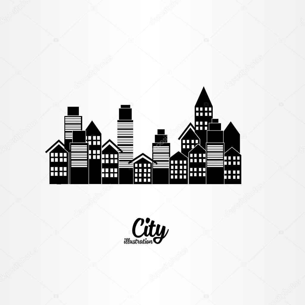 city buildings silhouettes