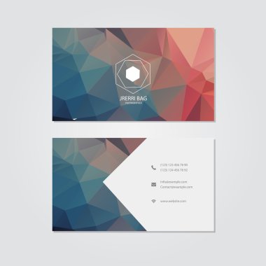 Poligonal arka plan ile kartı