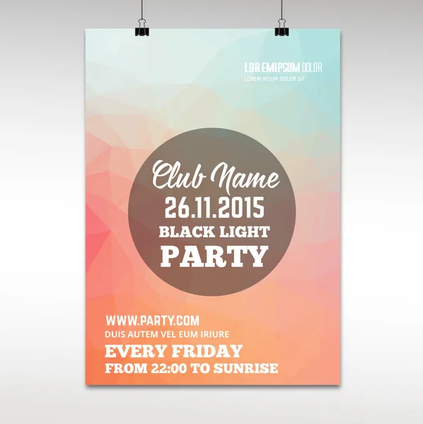 Club poster şablonu