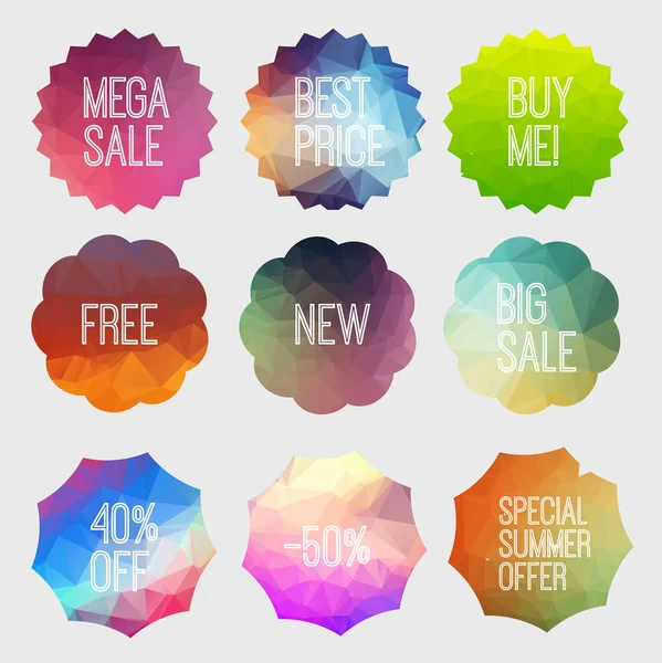 Shopping and Discount Stickers — Stock Vector