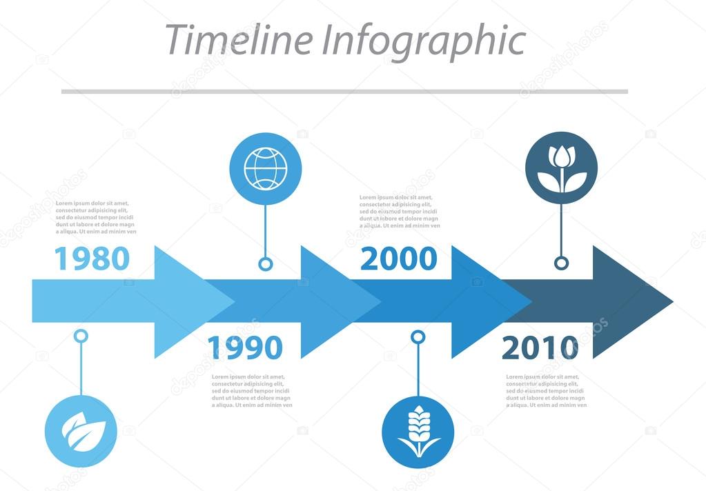 Timeline Infographic with diagrams