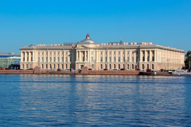 Neva Nehri ve St. Petersburg Sanatlar Akademisi görünümü.