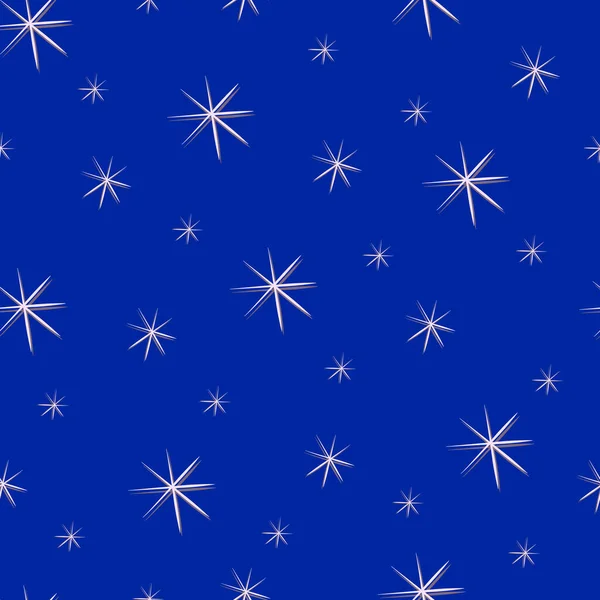 Nahtloses Muster Mit Eingezeichneten Sternen Vector Wallpaper Sterne Auf Blauem — Stockvektor