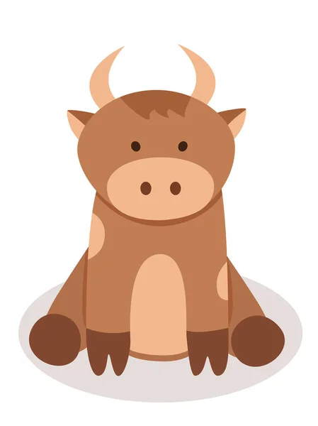 Cartone animato divertente goby. Illustrazione vettoriale di un toro. — Vettoriale Stock