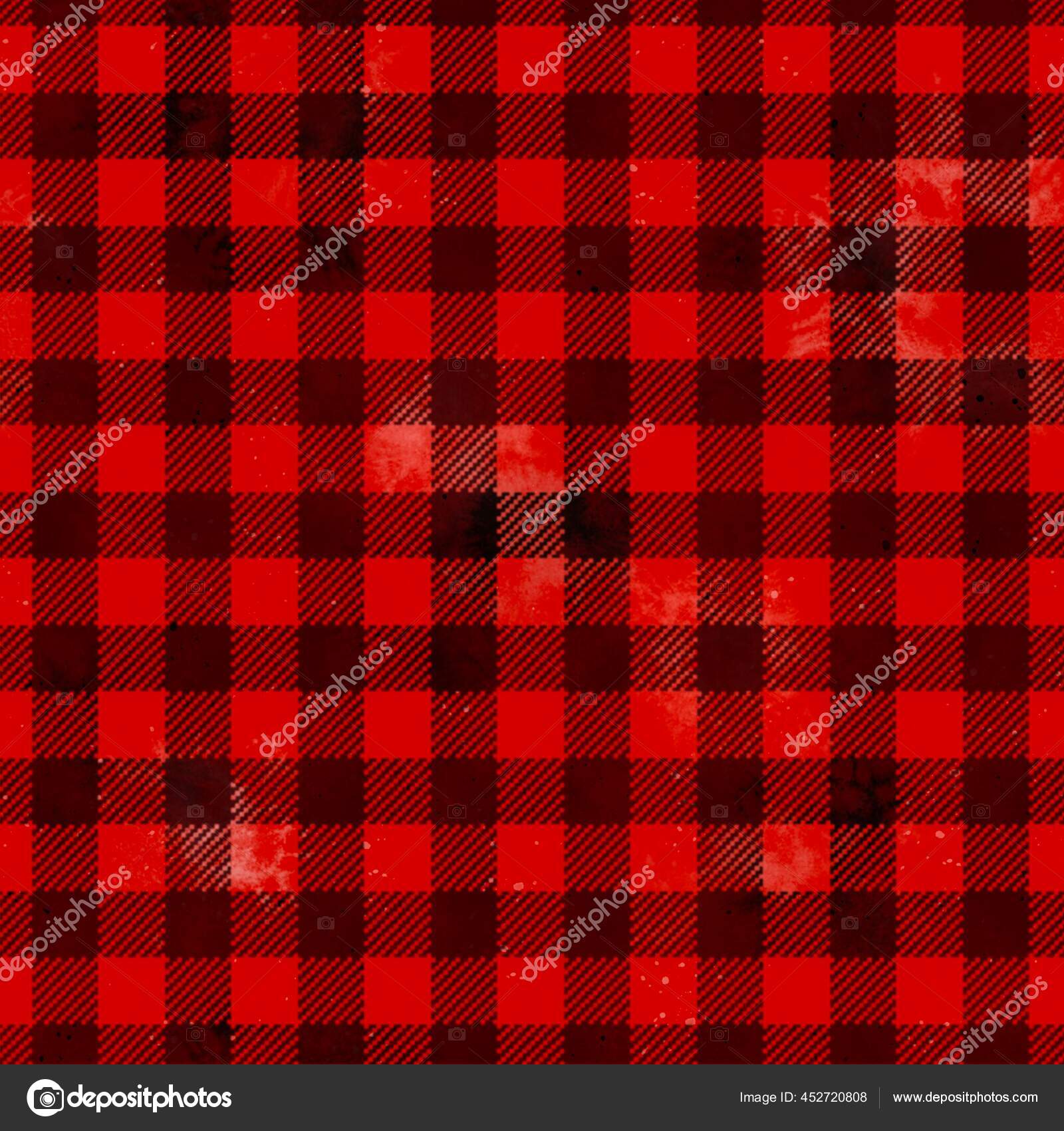 Toalha de mesa sem costura padrão xadrez papel digital xadrez tartan  vermelho estilo xadrez búfalo xadrez