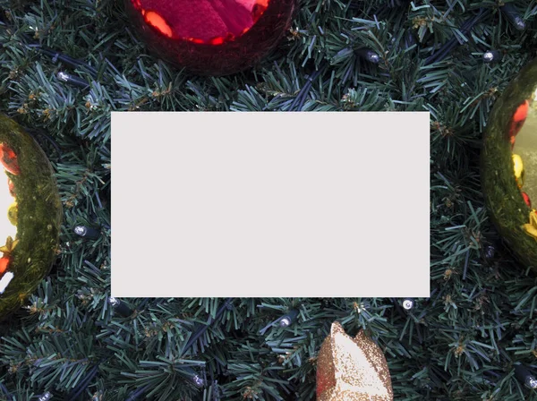 Pinheiro Natal Com Espaço Livre Para Texto Natal Ano Novo — Fotografia de Stock
