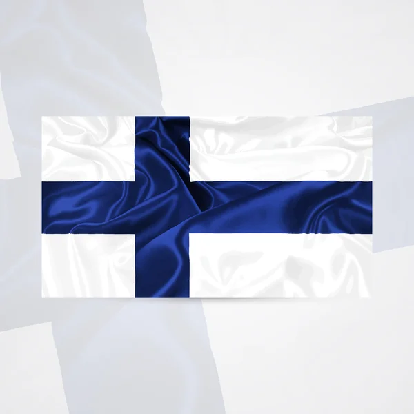 Ilustración del vector bandera finlandesa — Vector de stock