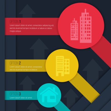 Infographic şablon vektör web banner tasarımı