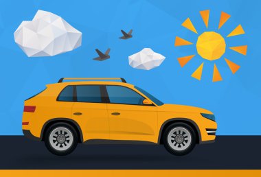 Gezi vektör büyük aile otomobili