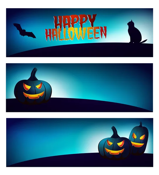 Vektor Halloween banner beállítása — Stock Vector