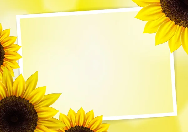 Sunflowers vector background