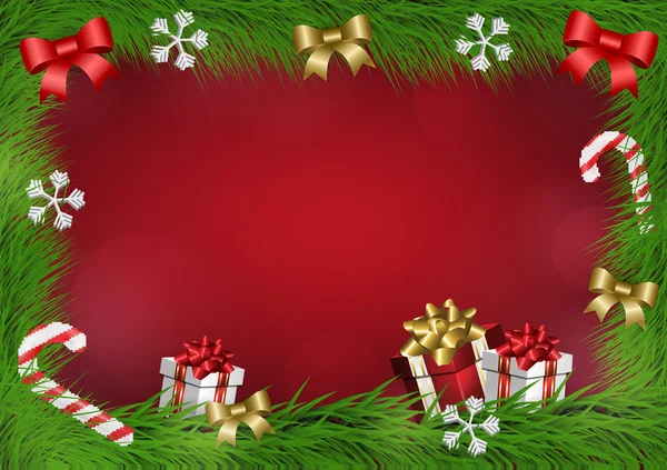 Weihnachten Hintergrund mit Rahmen für Bild und Text — Stockvektor