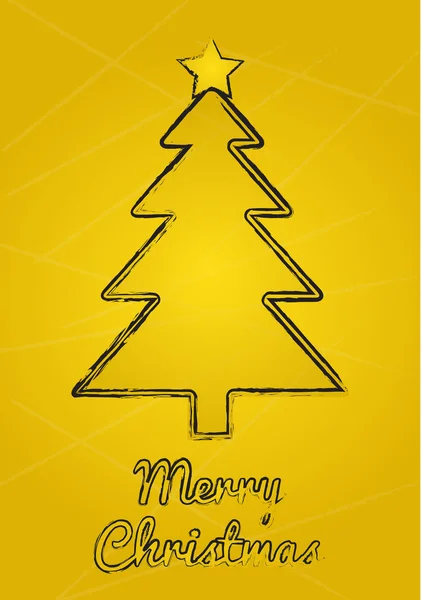 Navidad deseo tarjeta vector ilustración — Vector de stock